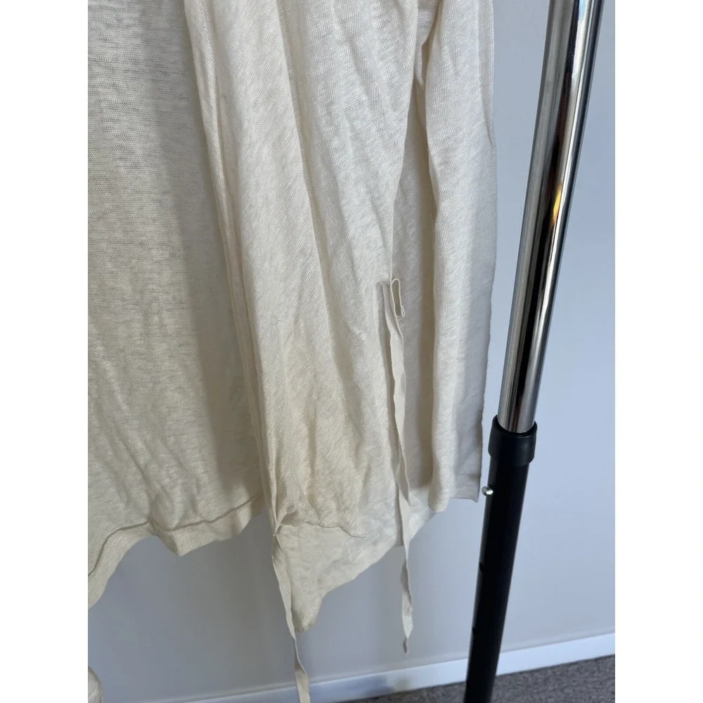 by malene birger wrap front  Tie cardigan SZ M‎ White Classic Short Open